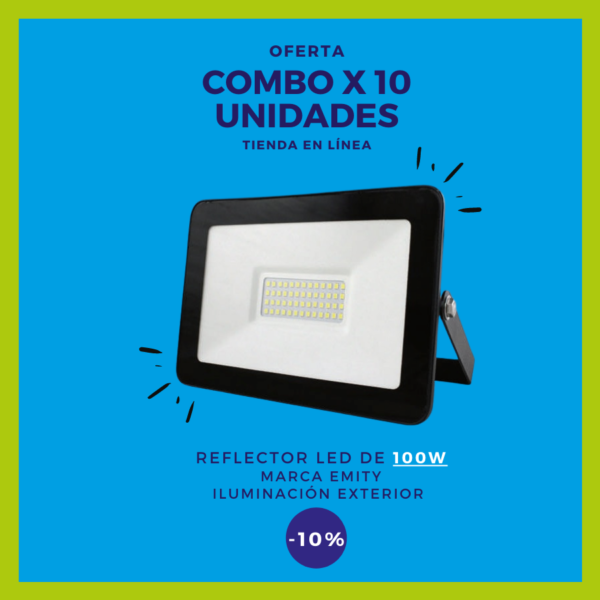 REFLECTOR LED 100W Combo x 10 uds